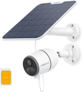 Reolink 4K 4G LTE Überwachungskamera mit SIM Karte, 8MP Solar Kamera Outdoor ohne WLAN, Person/Auto/Haustiererkennung, PIR Bewegungsmelder, IR-Nachtsicht, microSD-Kartenslot, Go Ultra+6W Solarpanel