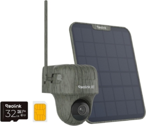 Reolink 4K 3G/4G LTE PTZ Überwachungskamera Aussen mit SIM-Karte, Wildkamera mit Bewegungsmelder Nachtsicht(No Glow), 32GB microSD-Karte, Tieranerkennung, Schnappschuss, Go Ranger PT