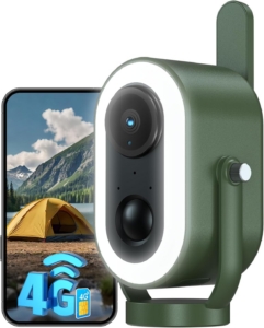 Xega 4G LTE Überwachungskamera Magnetische mit SIM Karte 2K HD kabellose Ohne WLAN Kamera Tragbare Außen 6000mAh Batterie PIR Menschliche Erkennung für RV/Camping/Reisen/Picknick/Zwischenparken IP65